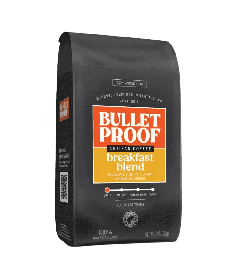 Buy Bulletproof Breakfast Blend Light Roast Whole Bean at LiveHelfi