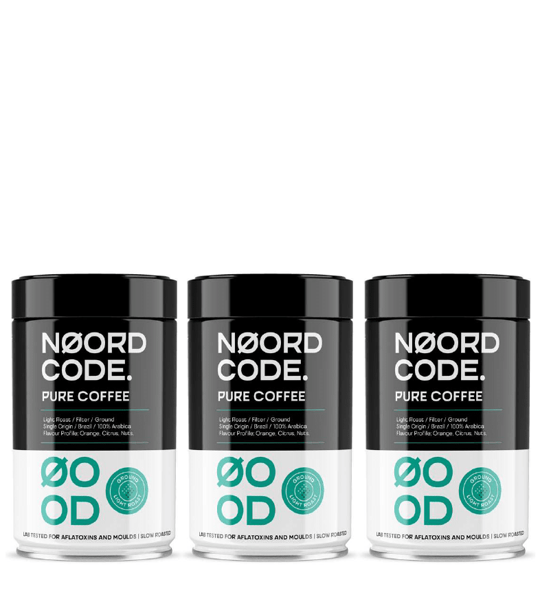 Buy NoordCode Pure Coffee 3-pack (3 x 250 grams) Light Roast Ground at LiveHelfi